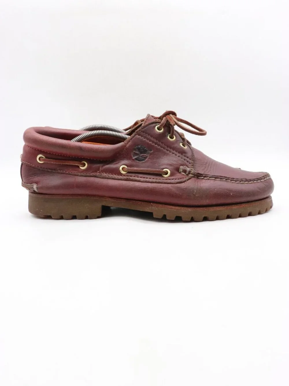 Timberland 3 Eye Men’s Size 11.5 M Lug Burgundy Leather Boat Shoes